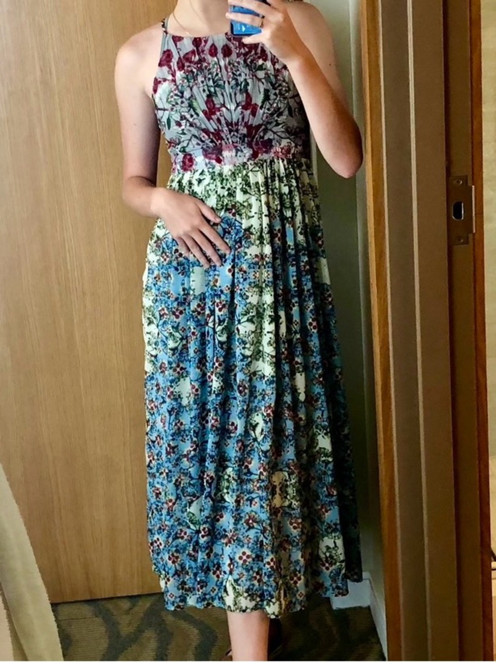Anthropologie Adelise Beaded Halter Midi Dress - Picture 3 of 12